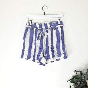 American Eagle Striped Paper Bag Shorts